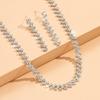Elegant Rhinestone Jewelry Necklace & Earrings Set for Women - Bridal Fashion