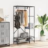 Clothing Rack with Shelves Grey Sonoma Particleboard