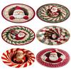 Christmas 3D Rug Optical Illusion Santa Claus Round Floor Mat Non-Slip Xmas