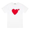 Unisex Crew Neck Short Sleeve Loose Fit Casual T-Shirt Colorful Heart Digital Print Basic Top