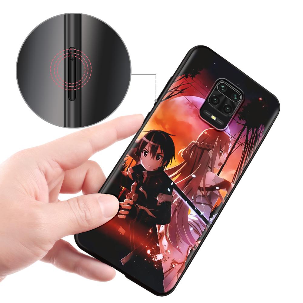 Sword Art Online 3 Alicization Case for Xiaomi Redmi Note 9S 9 8 10 11 Pro 9C 9A 7 8T 7A 8A 6A 6 10S Black Soft Cell Phone Cover