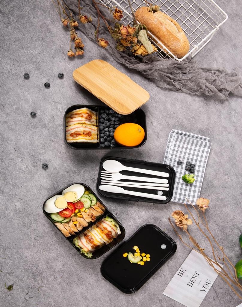Premium Bento Box for 2000ml Large Lunch Box with Adjustable Dishwasher and Microwave and Easy To Use Men, Capacity, Two-Tier Valve, Dividers, Safe,