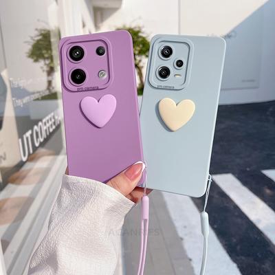 Note13 Liebesherz Lanyard Silikonhülle Für Xiaomi Redmi Note 13 Pro 4g 5g 13pro 12 12pro Plus 12s 10s 11s 9 8 Kameraabdeckung 13c
