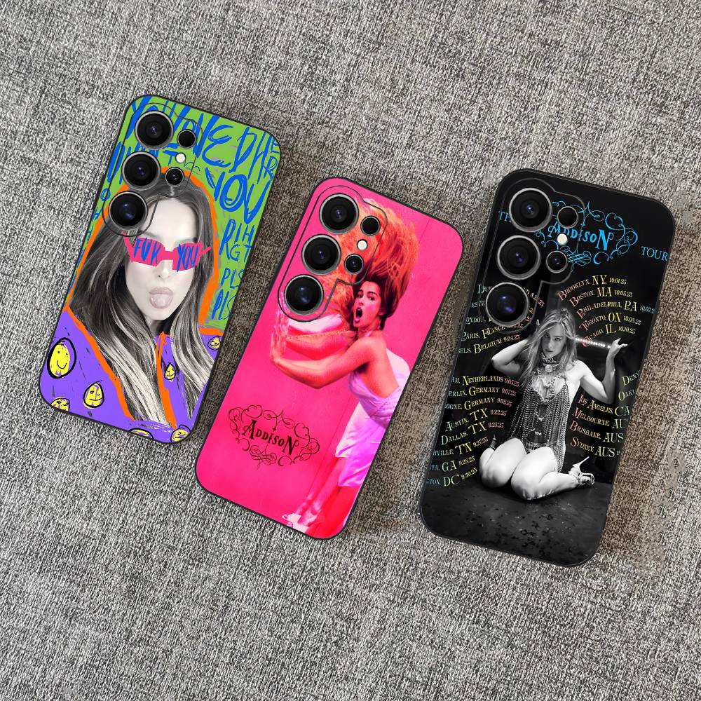 A-Addison Rae Phone Case For Samsung S 24 Fe 25 Ultra Plus 20 Lite 21 30 22 23 24 22 Ultra 5G Fundas