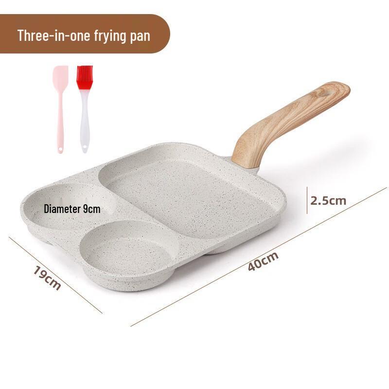 Yoshida Craftsman 3-in-1 Non-stick Maifan Stone Egg Frying Pan Set