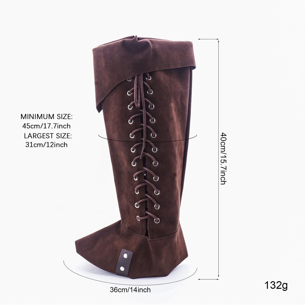 Medieval Pirate Boots Gabriel Sudes Boot Covers Renaissance Gaiters Shoe Covers for Halloween Cosplay Party Stage Props