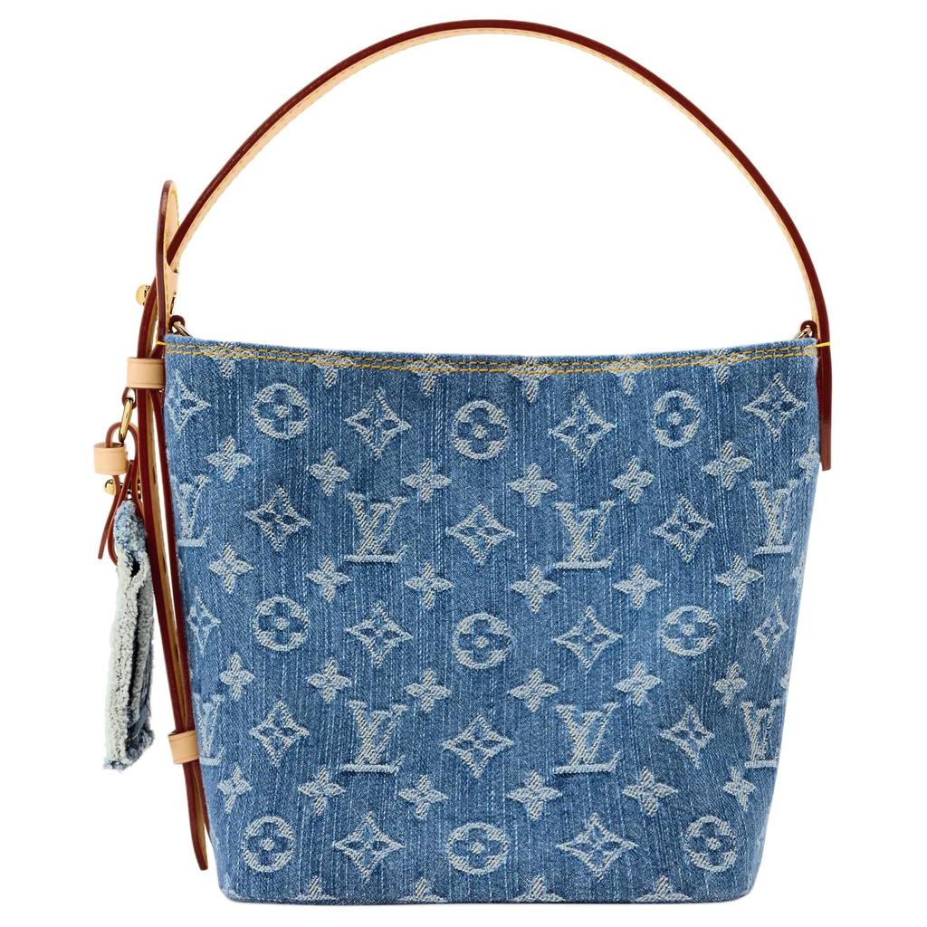 Louis Vuitton All In BB Fabric Bucket Bag, One Shoulder Handbag Small Women's Blue M28107