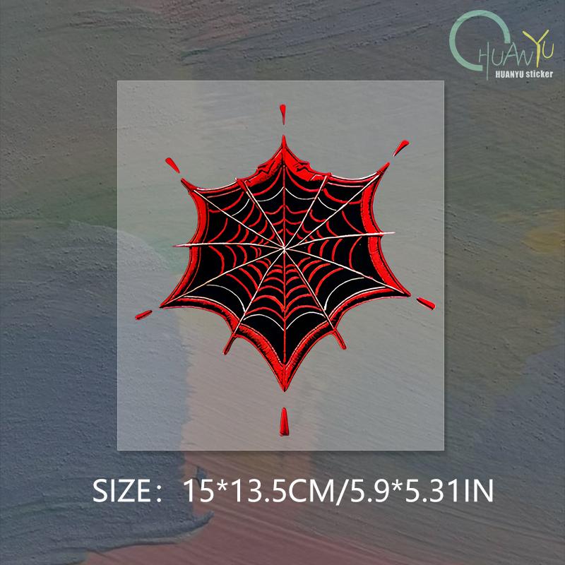 Hollow out car sticker Original spider web Halloween gothic punk classic texture concealer waterproof sticker