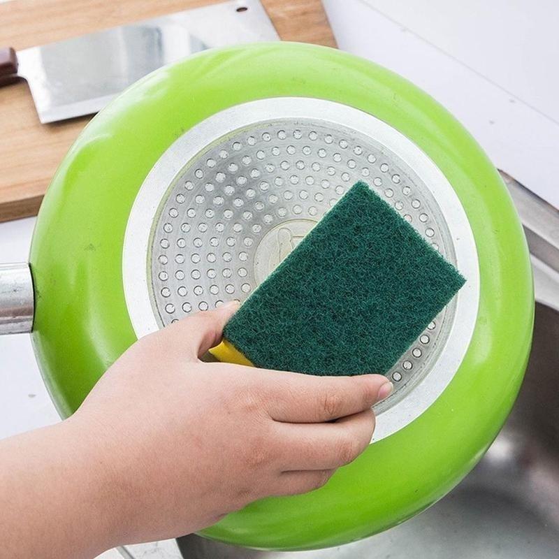 5X Cleaning Sponge Brush Dish Pan Oil Spots Cleaner Scourer Pad Kitchen SupplyHome, Furniture & DIY, Cookware, Dining & Bar, Kitchen Tools & Gadgets!