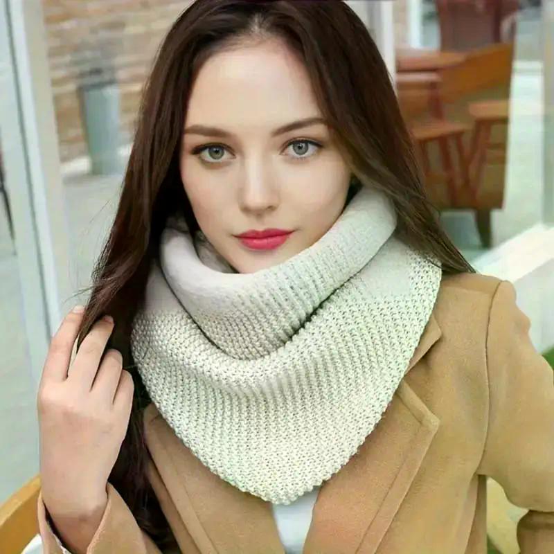 Eleganter Dicker Winterschal für Damen Winddicht Atmungsaktiv Unendlicher Schlauch-Nackenschal Mit Weichem Stil Maschinenwaschbar