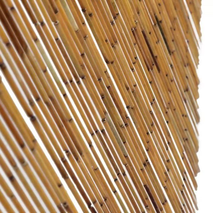 VidaXL Rideau de porte contre insectes Bambou 100 x 200 cm