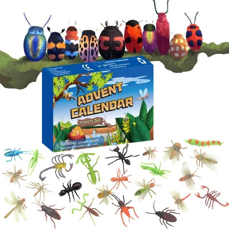 Christmas Countdown Blind Box For Kids Plastic Animal World Toy Gift Box