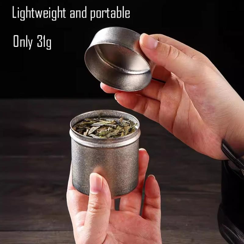 Portable Metal Powder Canister 120ml Moisture Proof Kitchens Spices Storage Containers For Camping Hiking