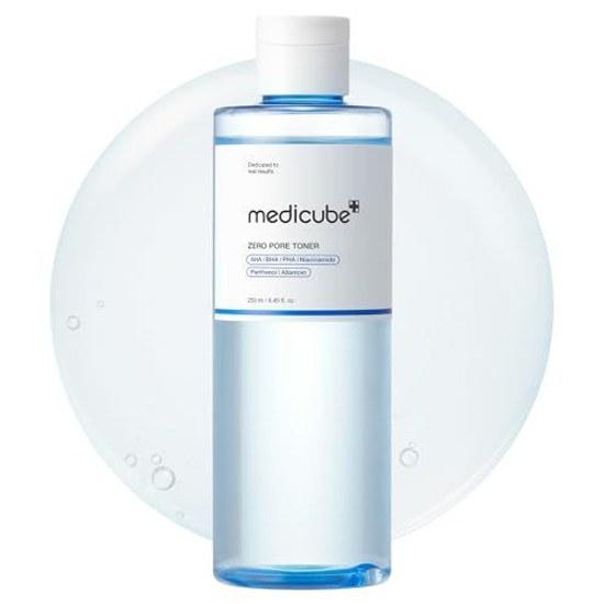 Medikube Zero Pore Toner 250ml Low Irritation Lotion Wipe-off Moisture Hydration Smooth Skin Fluctuation Oily Daily Exfoliation Roughness Sensitive