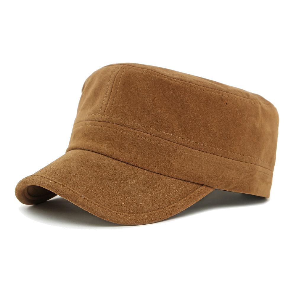 Autumn Winter Hat Men Flat Top Hat Large Size Cap