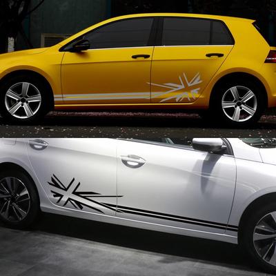 For Volkswagen Car Door Side Stickers Kit Auto Wrap Vinyl Film Waterproof Creative Vehicle PVC Stickers Exterior Car Accessories