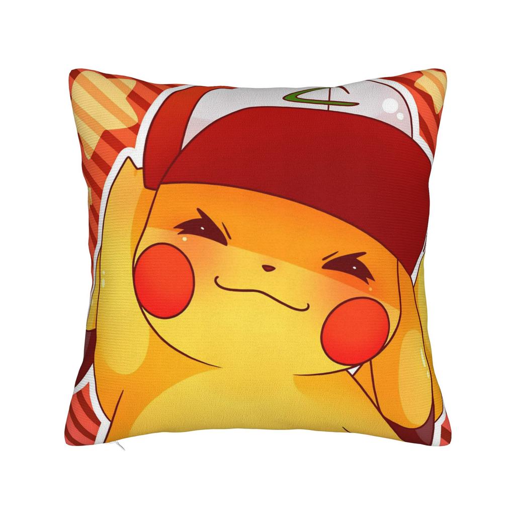 Pokemon Pikachu Pillow Case Kawaii Pillow Cover Square Pillowcases For Couch Sofa Bedroom