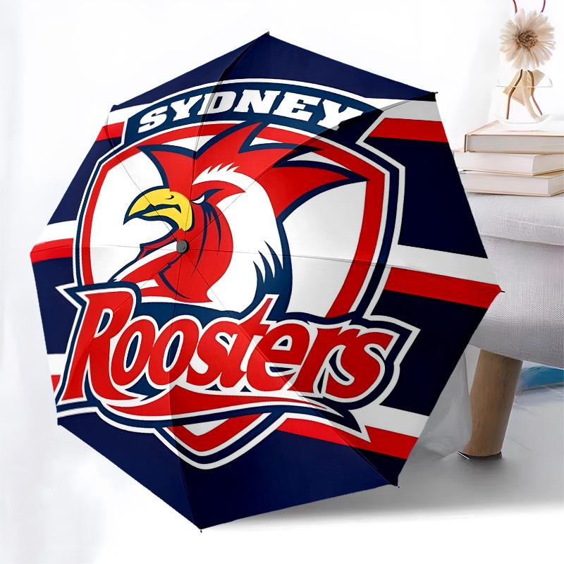 Sydney Roosters Automatic Opening and Closing, 8 rib Structure Portable Umbrella, Suitable for Men and Women in All Seasons Perfect Gift fo