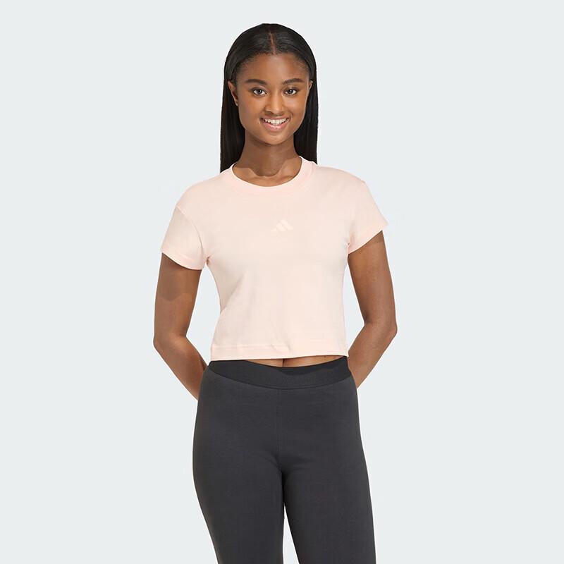 Adidas Women s Slim-Fit Short Sleeve Crew Neck Top KD7756 M светло-розовый