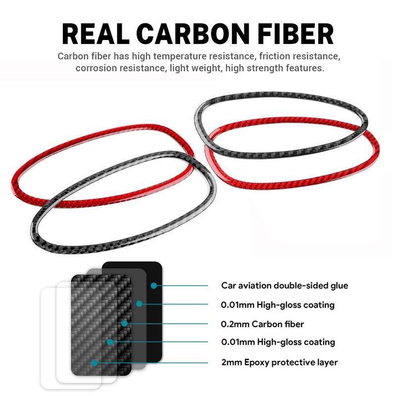 Real Soft Carbon Fiber Sticker For Seat Leon Altea 2005 2006 2007 2008 2009 2010 2011 2012 LHD RHD Car Door Handle Switch Trim.