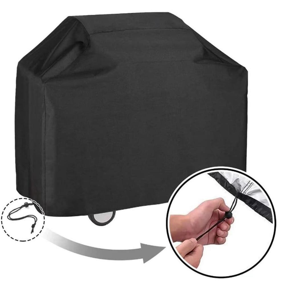 BBQ Cover Outdoor Dust Waterproof Black Heavy Duty Grill Cover Rain Protective Outdoor Resistant Barbecue Charcoal Grill Cover