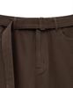 NOIRER Cotton Whipcord Washed Curved Pants (Brown)