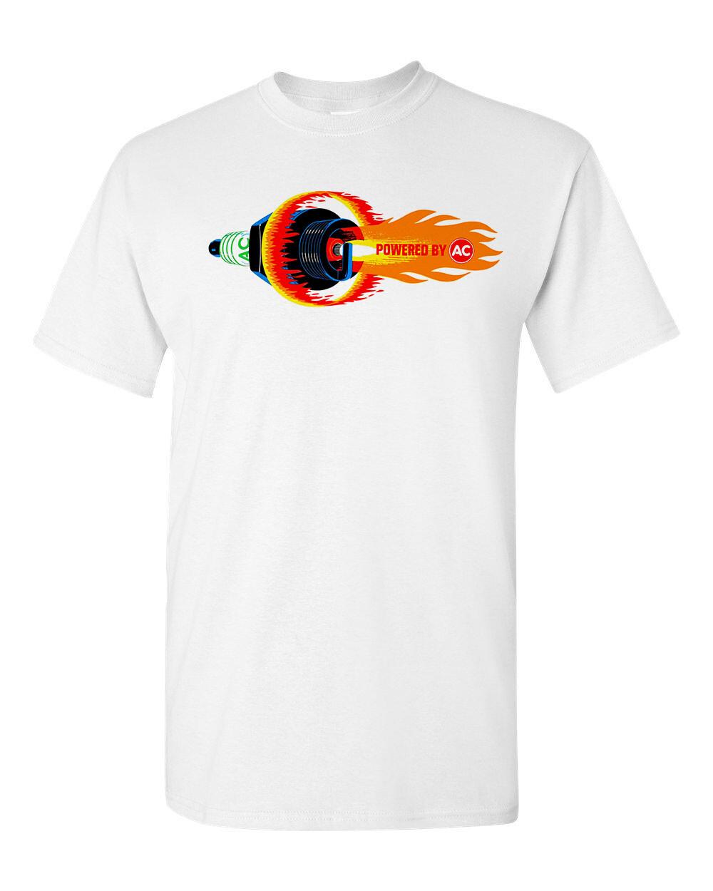 Retro Hot Rod Tee T Shirt AC Apark Plug garage Speed Shop Fire No. 2 S
