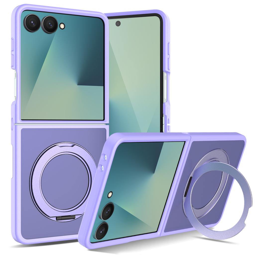 Matte 360° Spin Stand Cover for Samsung Galaxy Z Flip 7 Magnetic Mobile Phone Case with Ring Kickstand Cases Ring Holder New