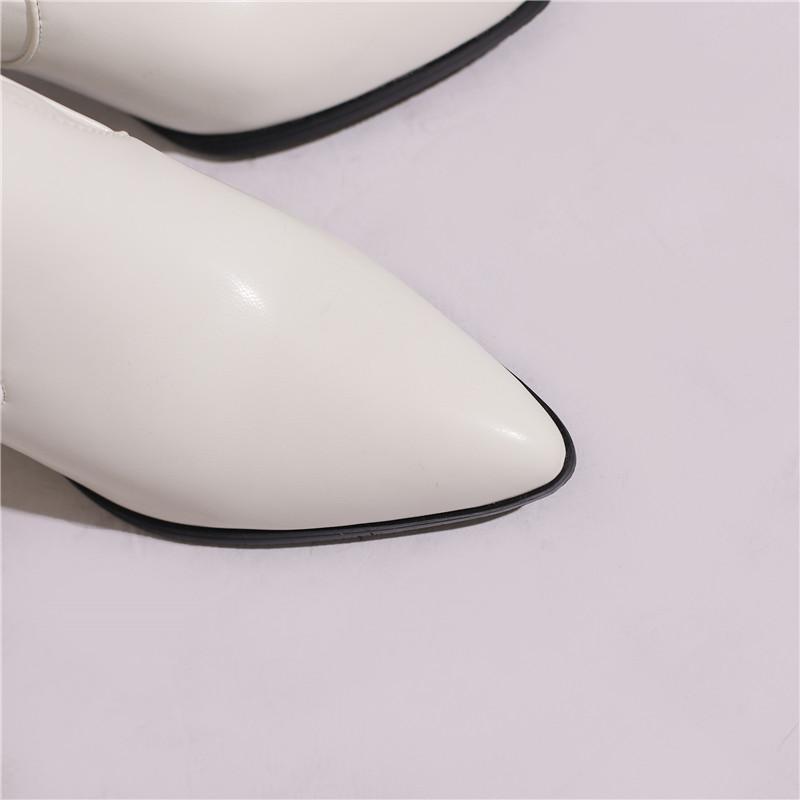 Women's High-heeled Boots Sexy European and American Style Pointed Thick Heel Solid Color Large Size Knee Elastic Boots