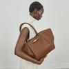 Demellier wing bag leather shoulder portable tote bag premium sense women's bag large capacity commuter dumpling bag