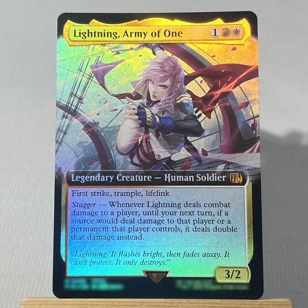 FIN FIC FOIL4-001 Karta proxy TCG magiczne karty Chmura, Najemnik z Midgaru Przywołaj Bahamuta Vivi Ornitier Błyskawica, Armia Jednego zbierz