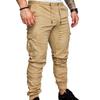 Modische Herren-Cargohose, lässig, einfarbig, mit Kordelzug an der Taille, Knöchelbindung, schmale Cargohose