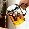 HeY LiLac Teiera in Vetro Borosilicato Resistente al Calore, Lusso Leggero, 1,2L/1,4L, con Infusore da Tè in Acciaio Inossidabile