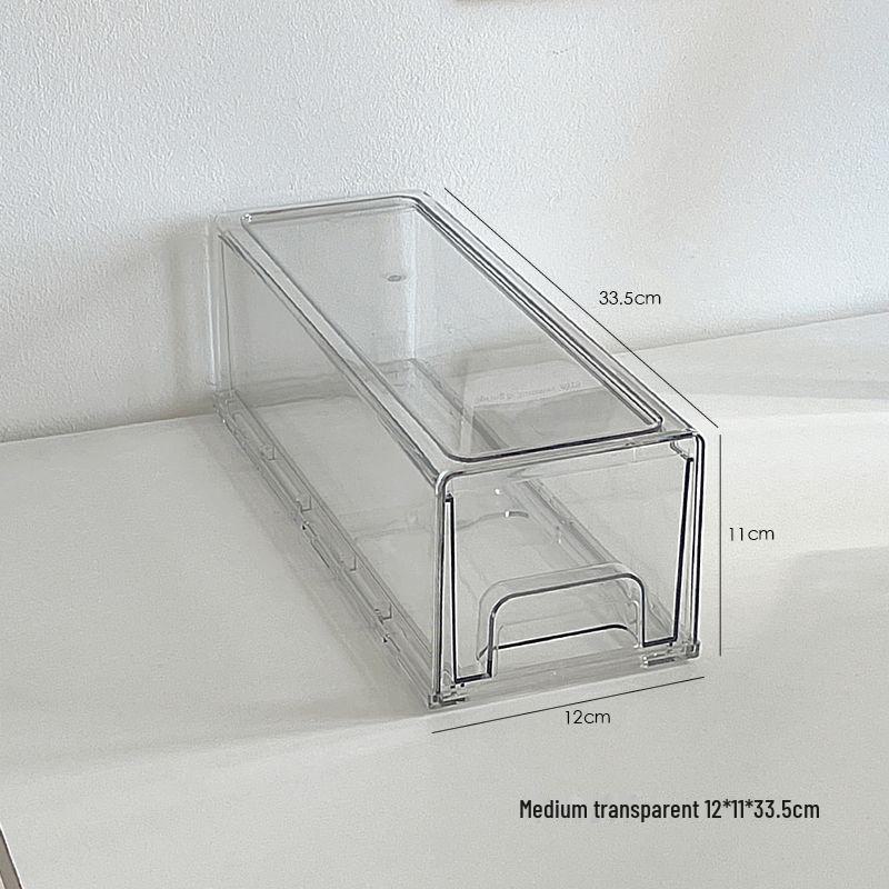 

Роскошный прозрачный акриловый ящик для хранения масок и косметики для лица - пыленепроницаемый и вместительный
