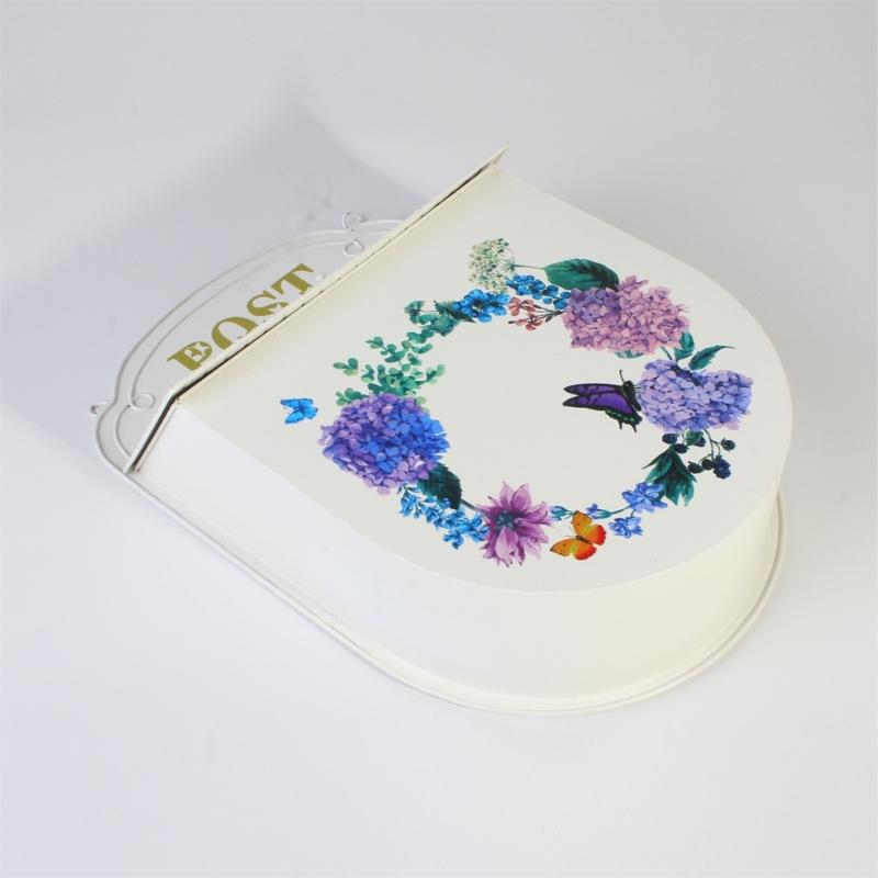 Wall Mounted European Styles Mailbox Durability Iron Construction For Patios Yard And Porch Decoration