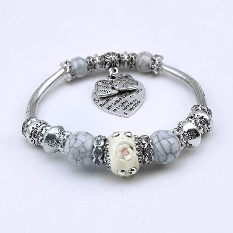 Elegant Silver Plated Color Indonesia Beads Bracelet For Women With Timeless Charm