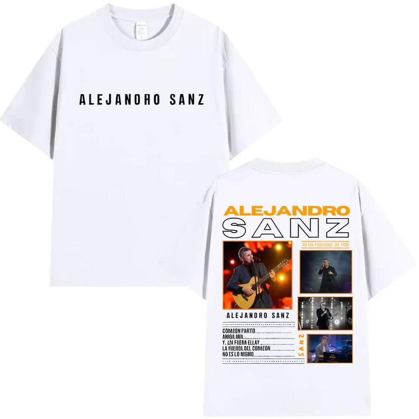 Singer Alejandro Sanz Graphic Fashion Tshrit Summer Harajuku T Shirt Gothic Mens Cotton Tshirt Casual Oversized Tees Fans Gift