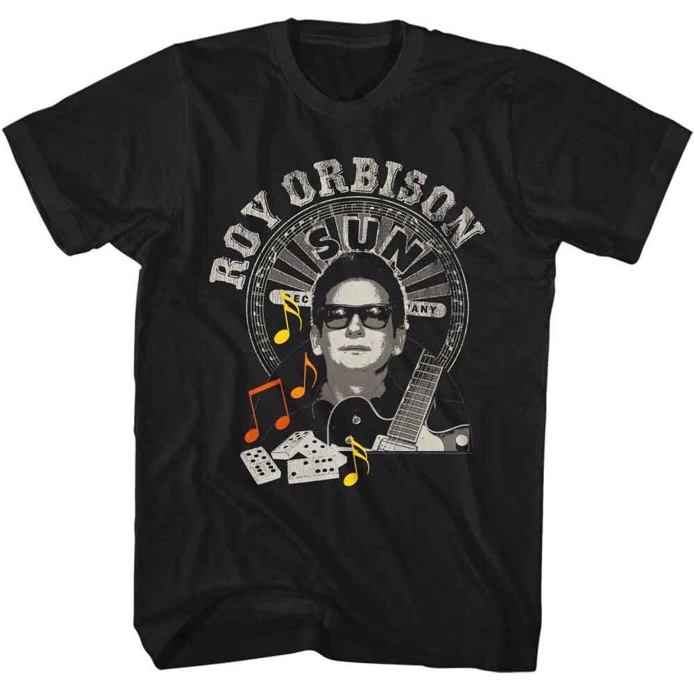 ROY ORBISON Adult T Shirt Music SUN RECORDS DOMINO New Official Black Cotton Unisex T-Shirt S