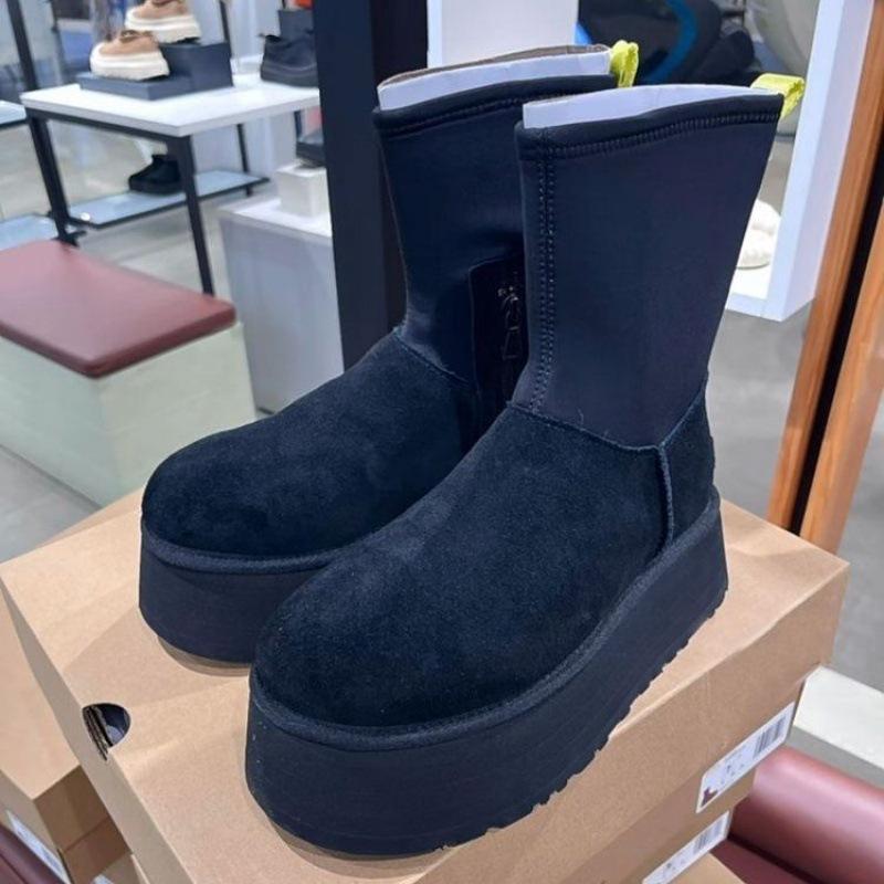 

Зимние женские ботильоны на толстой подошве с застежкой-молнией, эластичным носком, бархатом и модным повседневным стилем. 36