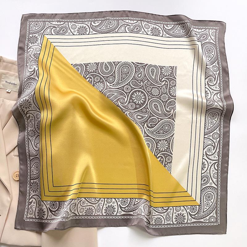 

Korean autumn/winter new collection cashew pattern fashion silk square scarf - women s 65% mulberry silk 65*65cm
