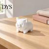 Customizable White Pig Figure 3D Printed Piglet Figurine, Geometric Low Poly Piggy Statue, Durable DIY Painting Art Craft PLA Modern Desktop Ornament