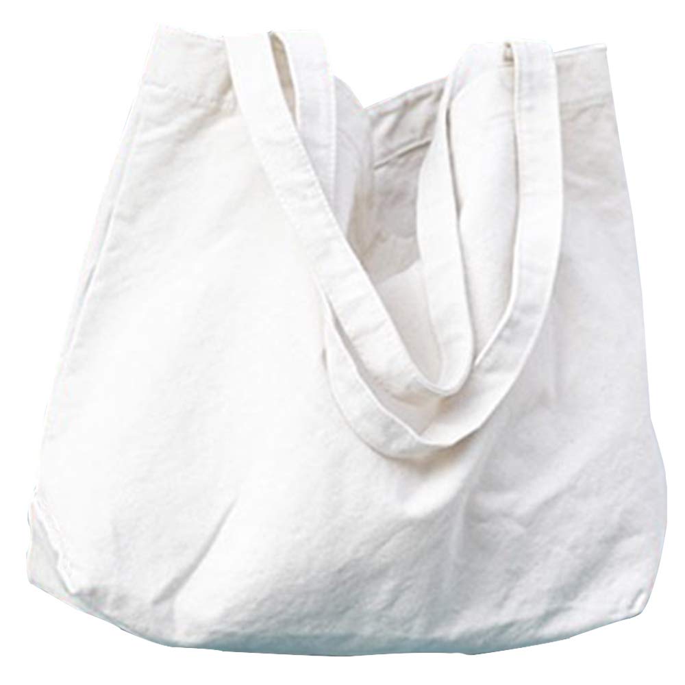 

Volsha Canvas Tote Bag, A4 Size, Large Capacity, Canvas Shoulder Bag, Solid Color, Unisex, for Commuting to Work or School (BrownBeige)