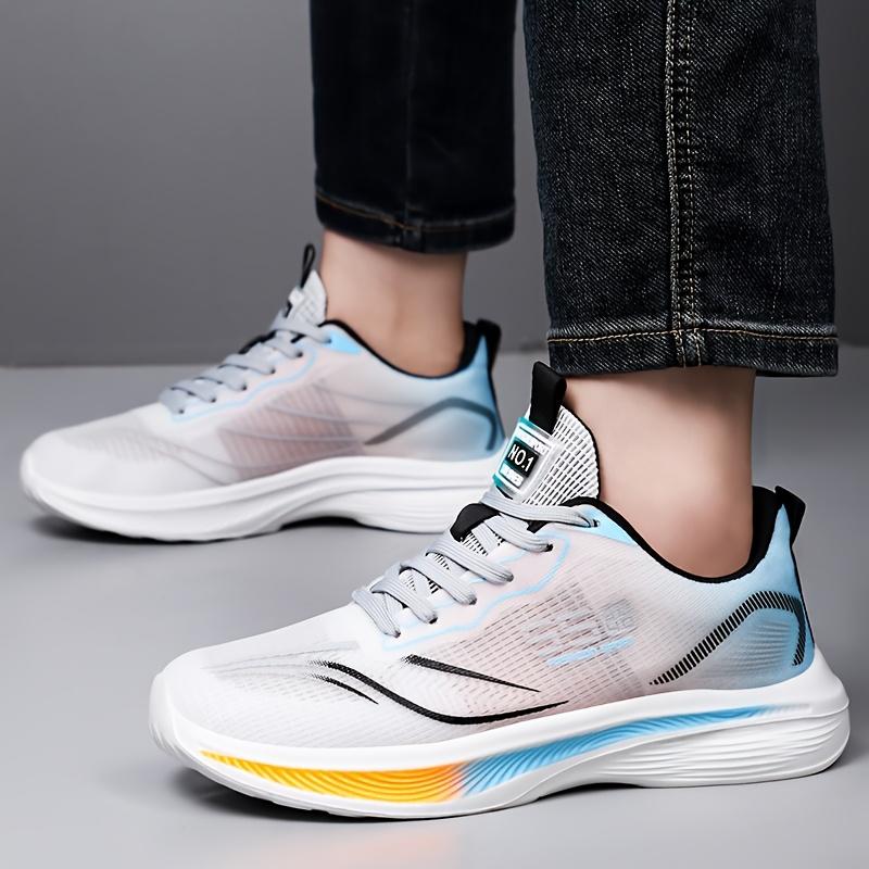 Men's Breathable Mesh Casual Sneakers Spring Summer Soft Anti-Skid Shock Absorption Sole Running Shoes