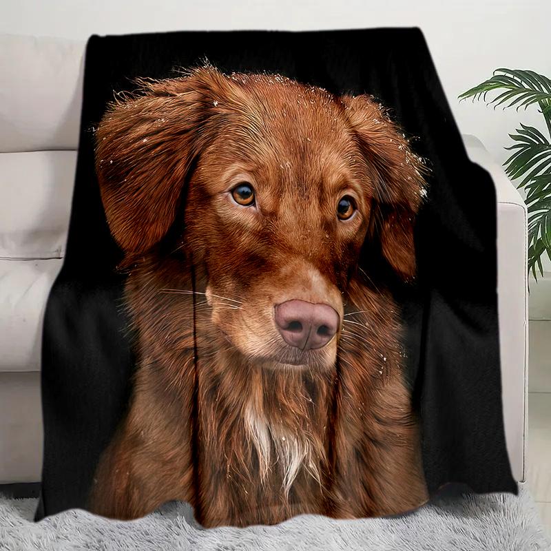 1PC Dog cute printed blanket, all season lightweight home office outdoor nap multifunctional blanket A9