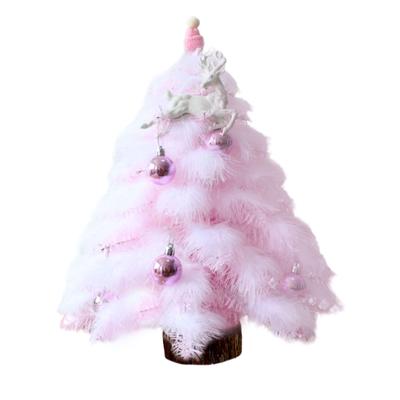Tabletop Christmas Tree Feather Model 45cm PVC Mini Christmas Tree Table Decoration