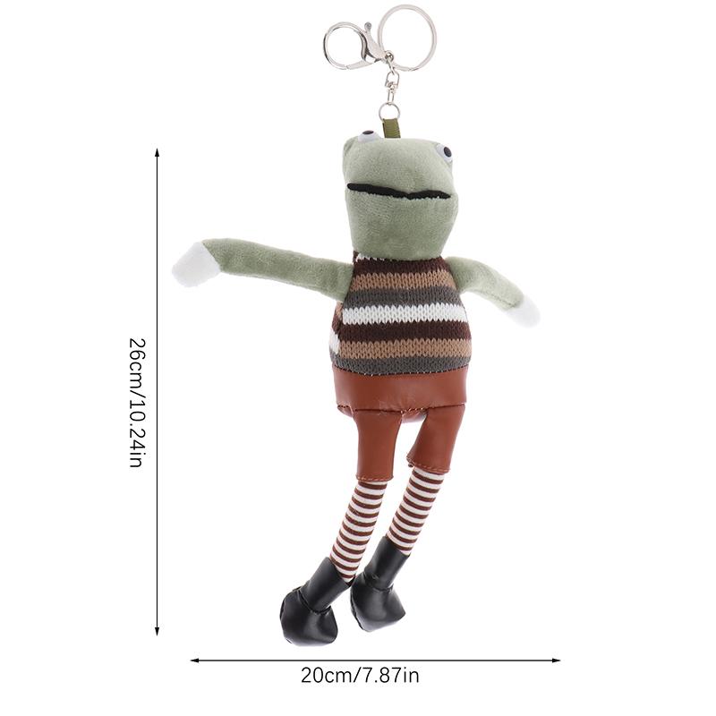 1Pc Plush Funny Cartoon Leather Pants Frog Plush Keychains Pendant Bag Ornaments Soft Stuffed Animal Toy Kids