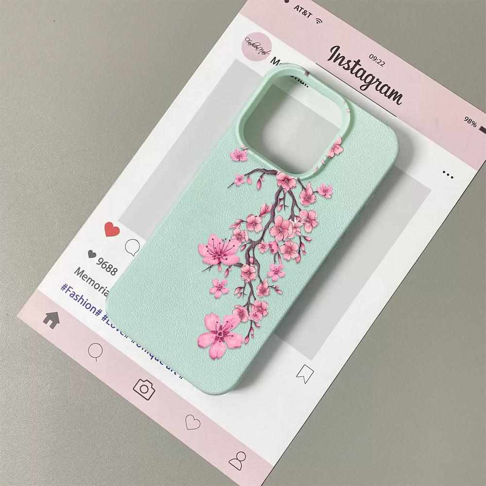 Blooming Plum Blossoms Phone Case For IPhone 17Air 16 15 14 Pro Plus 13 12 11 17 Pro Max Silicone Shockproof Soft Cover Funda iphone 16 Plus