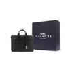 Coach Sullivan 39 Magnetic Closure Detachable Shoulder Strap Leather Document Briefcase Tote Crossbody Bag Large Men Bags Black C9875-QBBK