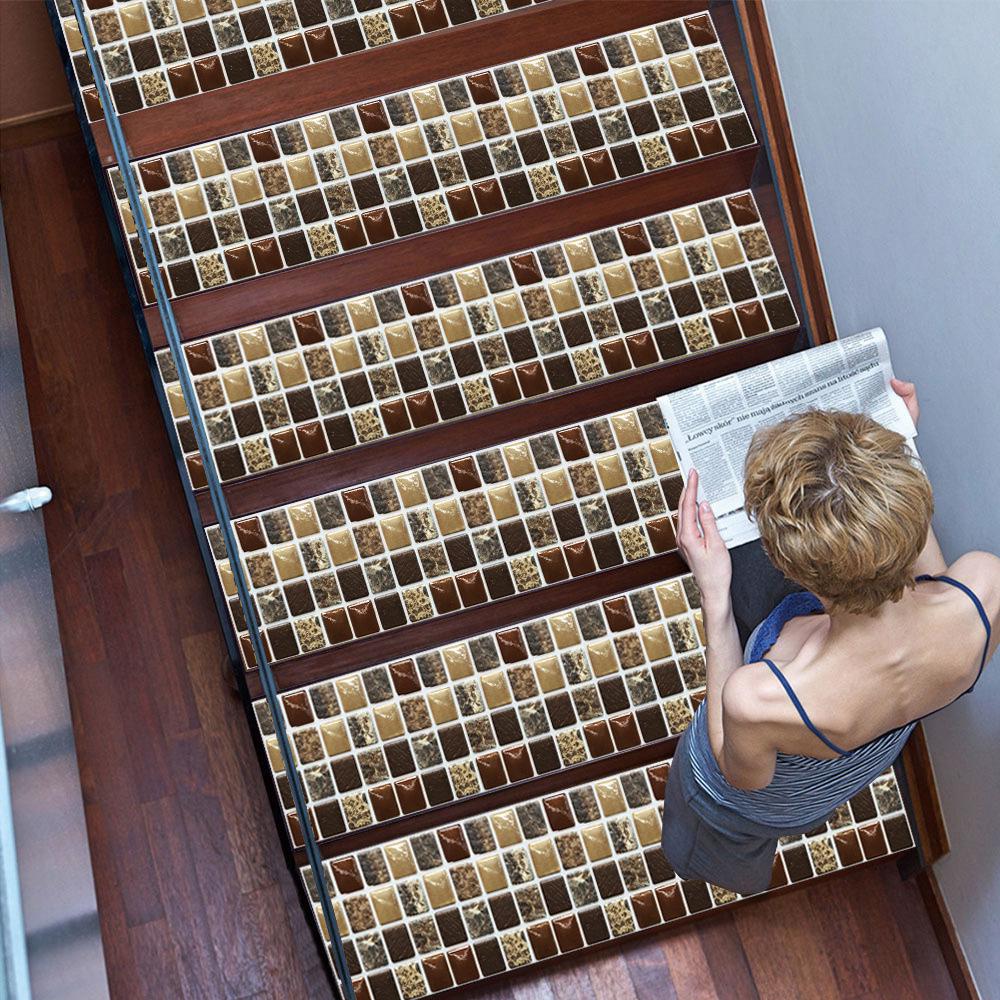 3D Mosaic Crystal Porcelain Tile Sticker - DIY Waterproof Self-Adhesive Wall & Floor Decor