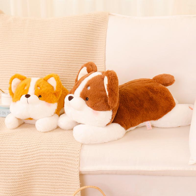 Corgi Dog Plush Toy Cute Cartoon Stuffed Animal Soft Doll Cushion Boys Girls Anti Stress Cushion Pillow Toys for Children